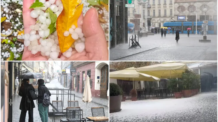 Brzo i žestoko: Tuča veličine lje&scaron;njaka poharala hrvatsku metropolu