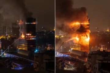 Vjesnik u plamenu! &Scaron;ire se stra&scaron;ne snimke, na terenu 93 vatrogasaca: 'Nema opasnosti od uru&scaron;avanja'