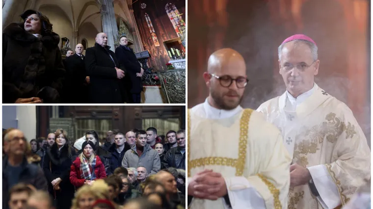 Prizori polnoćke u obnovljenoj Zagrebačkoj katedrali: Pogledajte tko je od političara bio u prvim redovima