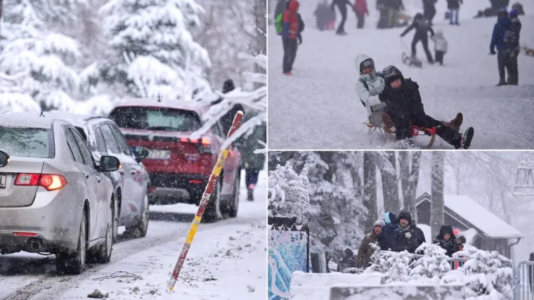 Dok se jedni sanjkanju, drugi zapeli na putu do gore: Pogledajte prizore sa Sljemena