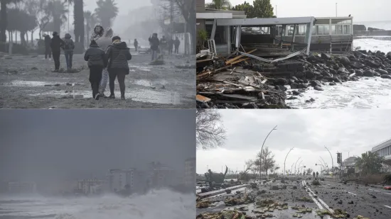 Snažna sredozemna oluja poharala jug Italije, neviđeni valovi nosili ljude i razorili plaže