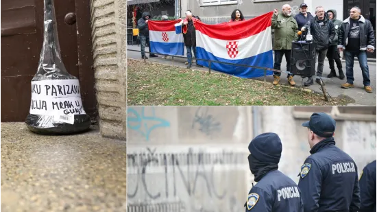 Desničari pred stanom Anke Mrak Tarita&scaron; pu&scaron;tali Thompsona: Do&scaron;lo do eskalacije, intervenirala policija