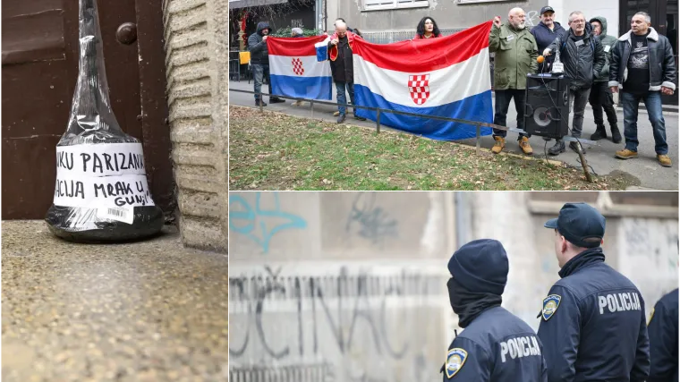 Desničari pred stanom Anke Mrak Tarita&scaron; pu&scaron;tali Thompsona: Do&scaron;lo do eskalacije, intervenirala policija